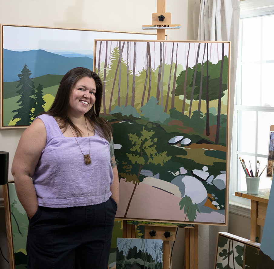 Landscape paintings by Elizabeth Lang – Between the Evergreens Art