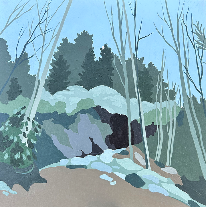 Evening on the Alum Cave Trail Acrylic on Birch Panel