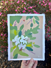 Load image into Gallery viewer, Wild Azalea original framed painting on handmade paper
