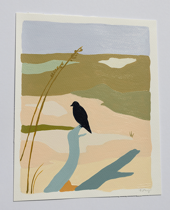 Bird on the Beach II Original Painting