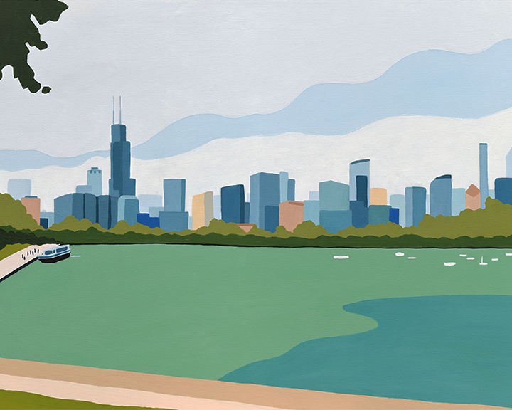 Chicago View from Museum Campus Print