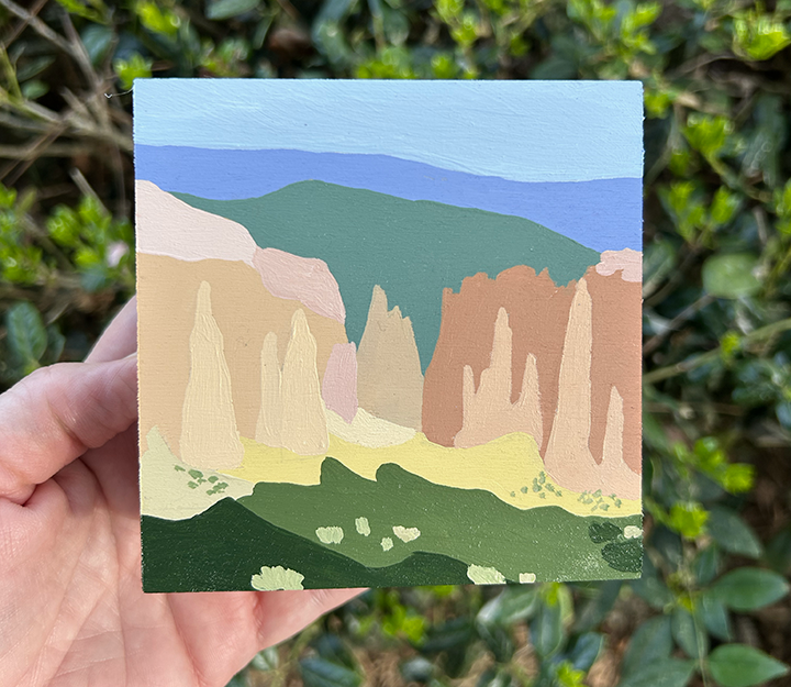 Cathedral Valley Acrylic on Birch Panel