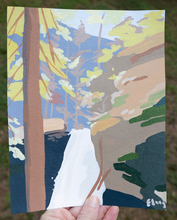 Load image into Gallery viewer, Cloudland Waterfall original on paper
