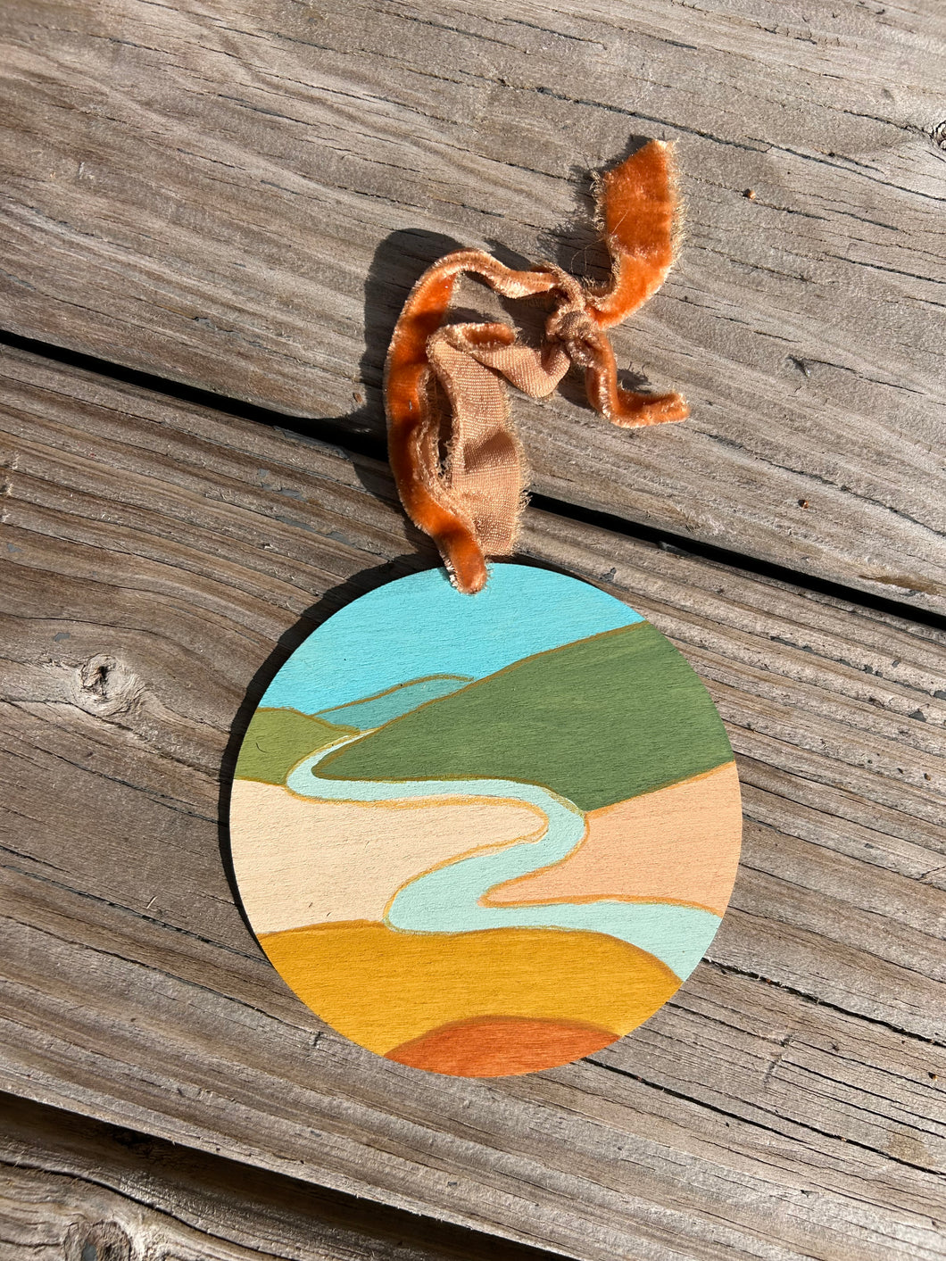 Easy River Hand-painted ornament