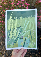 Load image into Gallery viewer, Wildflower Field original painting on handmade paper

