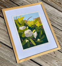 Load image into Gallery viewer, Morning Glory original on handmade paper
