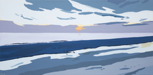 Load image into Gallery viewer, Nightfall on the Beach 18x36"
