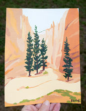Load image into Gallery viewer, Path into the Canyon original on paper
