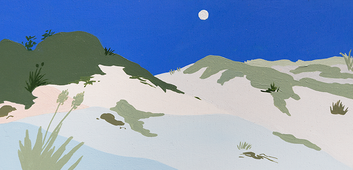 White Sand Dunes National Park Acrylic on Birch Panel