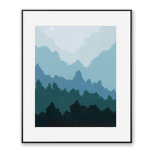 Load image into Gallery viewer, Misty Mountain Moon Framed Print
