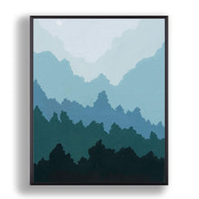 Load image into Gallery viewer, Misty Mountain Moon Framed Print
