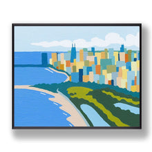 Load image into Gallery viewer, Chicago Summer Skyline &amp; Lakeshore Framed Print
