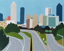Load image into Gallery viewer, Freedom Parkway Atlanta Jackson Street Bridge View of Downtown Original Artwork Print
