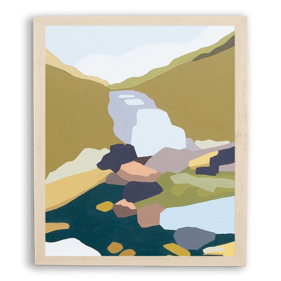 Mountain Waterfall Framed Print